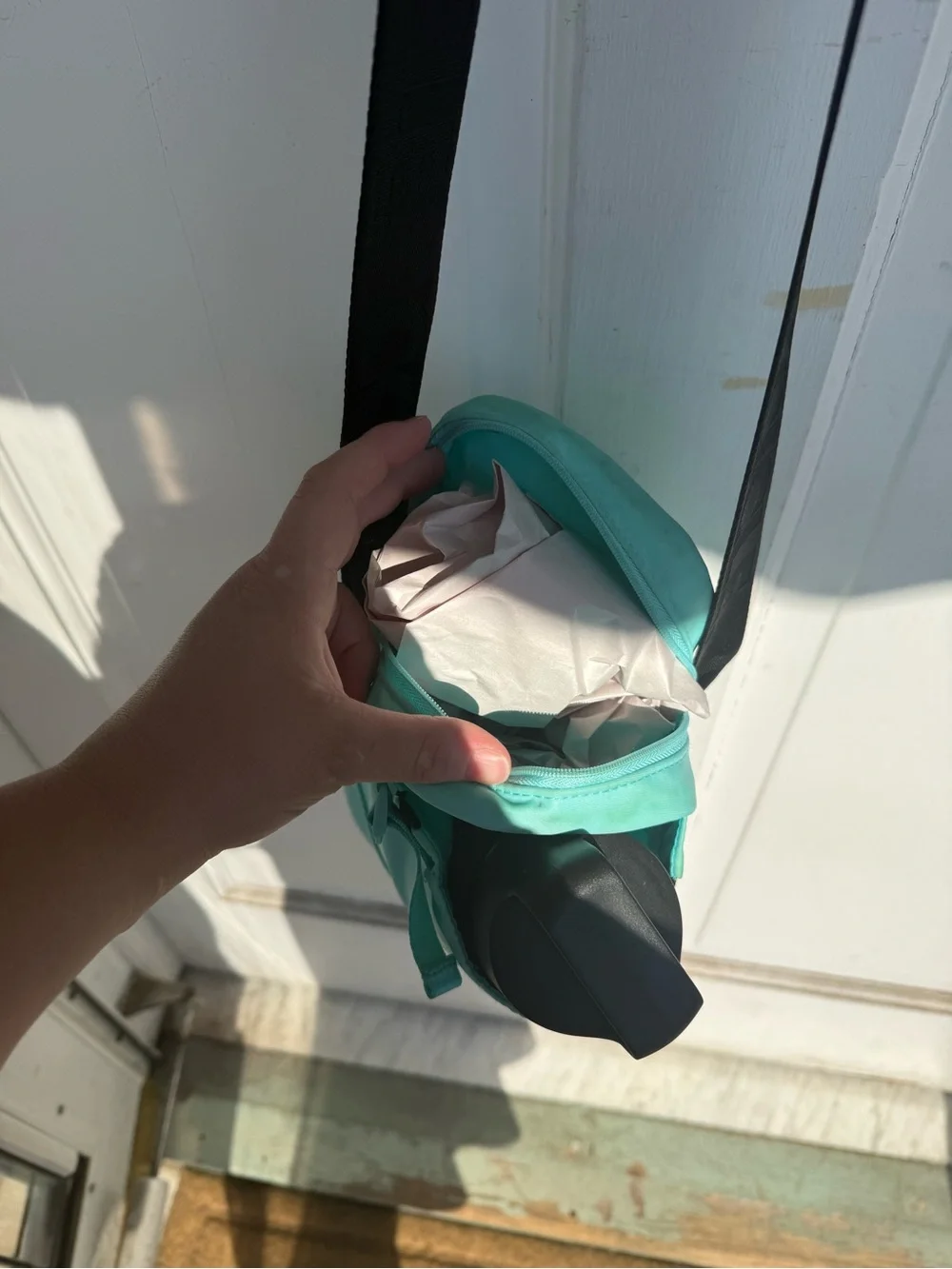 Corkcicle Mint Aqua Crossbody Bottle Bag